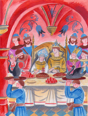 Illustration from 'The Scarlet Flower' by Sergey Aksakov, 1858, 1989 (gouache on paper)