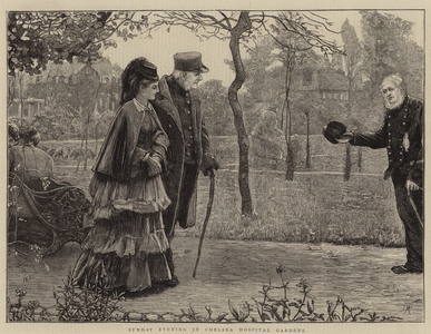 Sunday Evening in Chelsea Hospital Gardens (engraving)