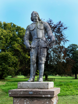 Statue of Charles I of england, Glamis Castle, Montrose, Scotland, UK (bronze)