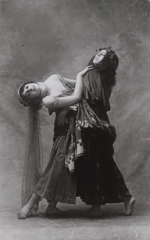 Vera Fokina and Bronislava Nijinska in Narcisse, 1911 (b/w photo)