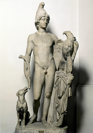 Ganymede embracing the Eagle. Roman copy, 1st century AD (marble)