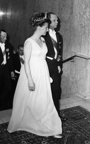 Oslo, 19710504. The Islan presidential couple, Dr. Phil Kristjan Eldjarn and his wife Haldora K. Ingolfsdottir ..., 1971 (photo)