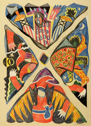 Wreck, 1981 (pastel on paper)