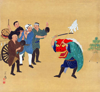 Japan: Traditional Festivals at Kyoto, Kagura, 16th century