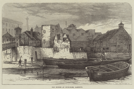 Old Houses at Nine-Elms, Lambeth (engraving)