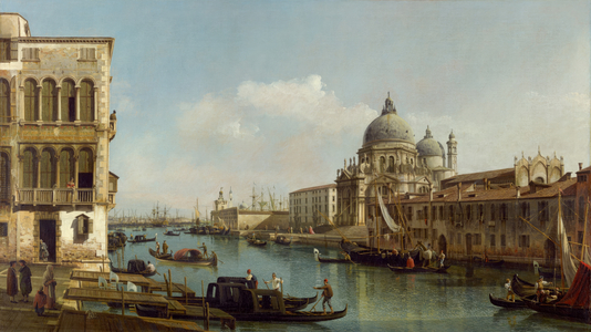 View of the Grand Canal: Santa Maria della Salute and the Dogana from Campo Santa Maria Zobenigo, c.1743 (oil on canvas)