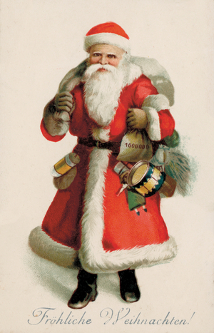Santa Claus, Father Christmas (colour litho)