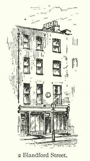 London houses: 2 Blandford Street (engraving)