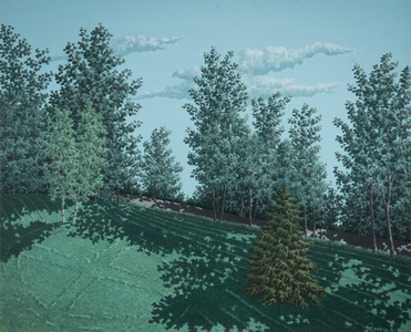 Fox and Geese, 1998 (Casein on panel)