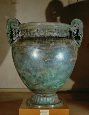 Bronze crater from the tomb of the Lady of Vix, Mount Lassois, France (bronze)