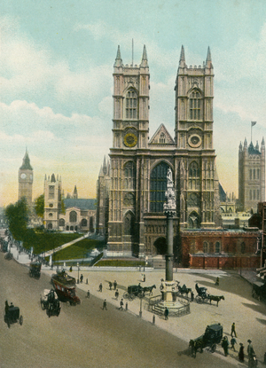 London: Westminster Abbey (coloured photo)