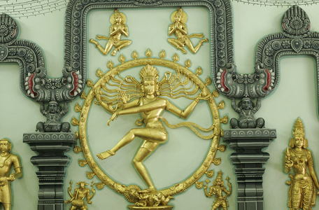 Shrine, Hindu temple, Singapore (photo)
