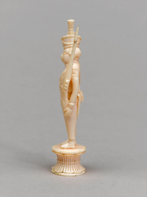 White pawn, chess piece, India, 1820 circa (ivory)