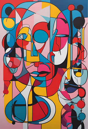 Vivid Reflections, 2024 (acrylic on canvas)