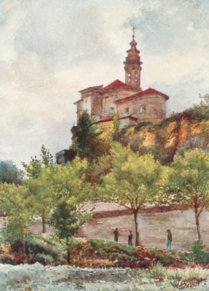 Church of S Pons, Nice (colour litho)