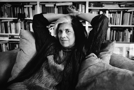 Susan Sontag, New York City, USA, 1995 (b/w photo)