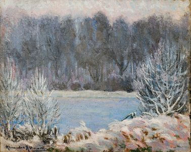 Winter Landscape (oil on canvas)