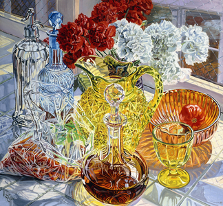 Carnations and Red Peppers, 1979 (oil on canvas)