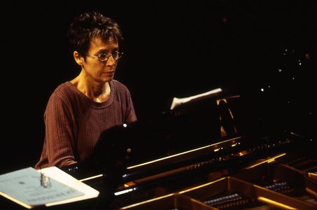 Maria Joao Pires - portrait of the Portuguese pianist performing in May 2004. b. 23 Jul 1944.