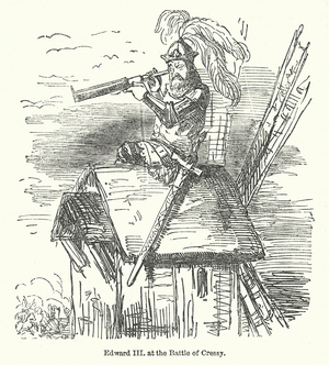 Edward III at the Battle of Cressy (engraving)