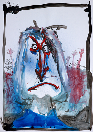 British Politics 2010s, The Silent Majority, 2012 (drawing)