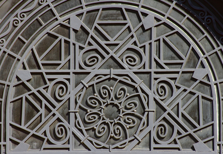 Details of La Poste ironworks, Saint Quentin, Aisne, region Hauts de France, 2019 (photo)