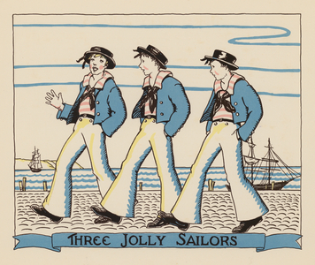 Three Jolly Sailors (colour litho)