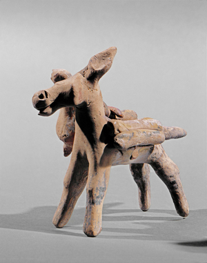 Donkey carrying fire- …