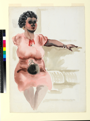 Seated woman, 1932-35 (w/c on paper)