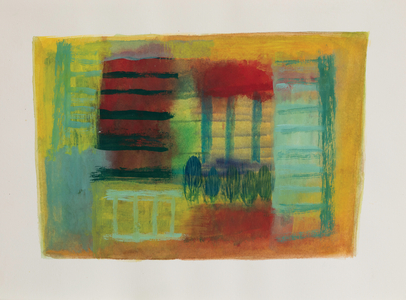 Yellow garden I, 2003, (gouache on watercolour paper)