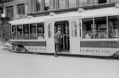 Street Car, New York City, New York, USA, Bain News Service, 1915 (b/w photo)