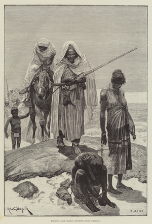 Morocco Slave-Traders returning from Timbuctoo (engraving)