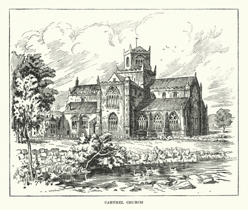 Cartmel Church (litho)
