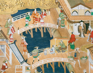Osakazu Byobu - Japanese eight-panel folding screen (painting)