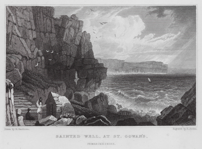 Sainted Well, at St Gowan's, Pembrokeshire (engraving)
