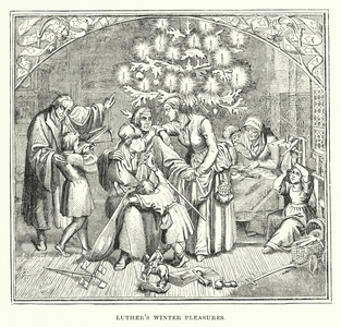 Luther's winter pleasures (engraving)