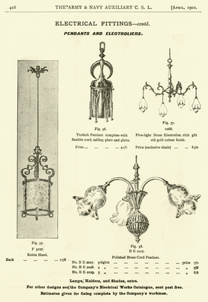 Page from the Army & Navy Catalogue, April 1902 (litho)