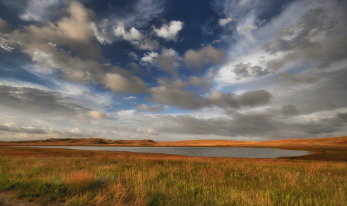 Scenic and atmospheric images of Nebraska plains with few roads or buildings but lots…, 2019 (photo)