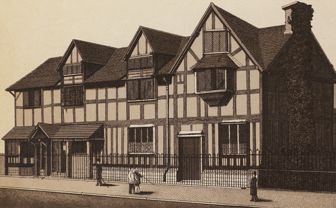 Shakespeare's House, Stratford on Avon (litho)