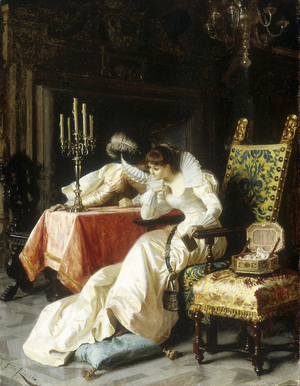 The Proposition (oil on canvas)
