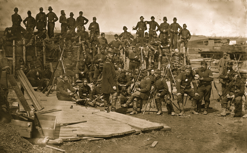 Manassas, Va. Men of Co. C, 41st New York Infantry 1862 (photo)