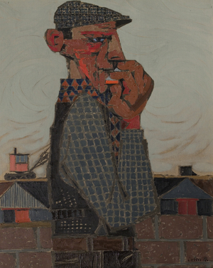 Quarryman, Craigaholyer, Islandmore, 1959 (oil on canvas)