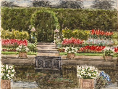 The Sunken Garden (w/c on paper)