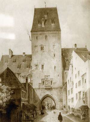The Hinteres Schwabinger Tor with the Wilbrechtsturm in Munich