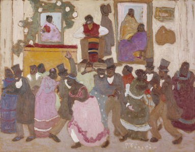 Dancing People: Candombe, c.1920 (oil on board)
