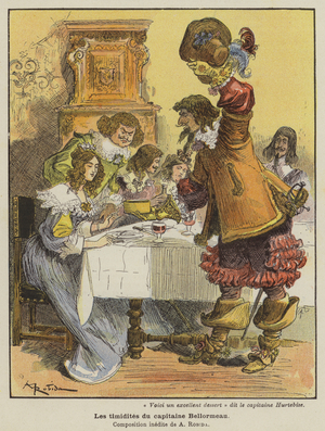 Les Timidites du Capitaine Bellormeau (colour litho)