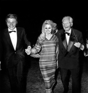 Brigitte Bardot between Gunter Sachs and Louis Bardot, 1967 (photo)