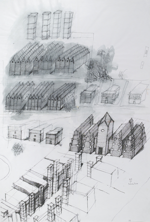 BOTTOM TOCE, 1993 (watercolor and ink on paper)