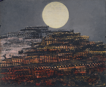 La Ville Petrifiee (The Petrified City) 1933 (oil on paper on board)