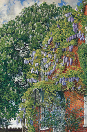 Wisteria at Englefield, 1954 (oil on canvas)